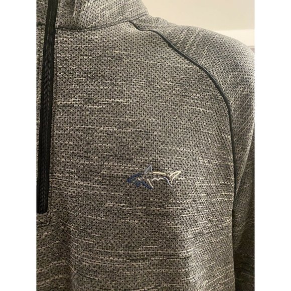 Greg Norman Mock Neck 1/4 Zip Pullover Heather Gray EUC Medium Weight Sz Med - Picture 7 of 8